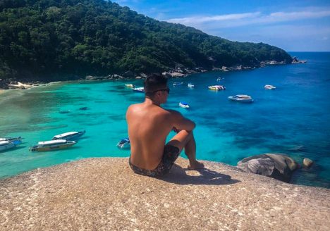 View from the top of one of the Similan Islands