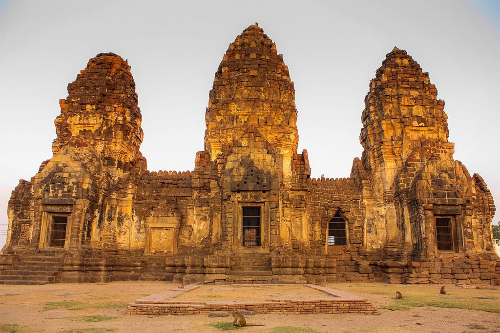 Phra Prang Sam Yot, Lopburi, Thailand.
