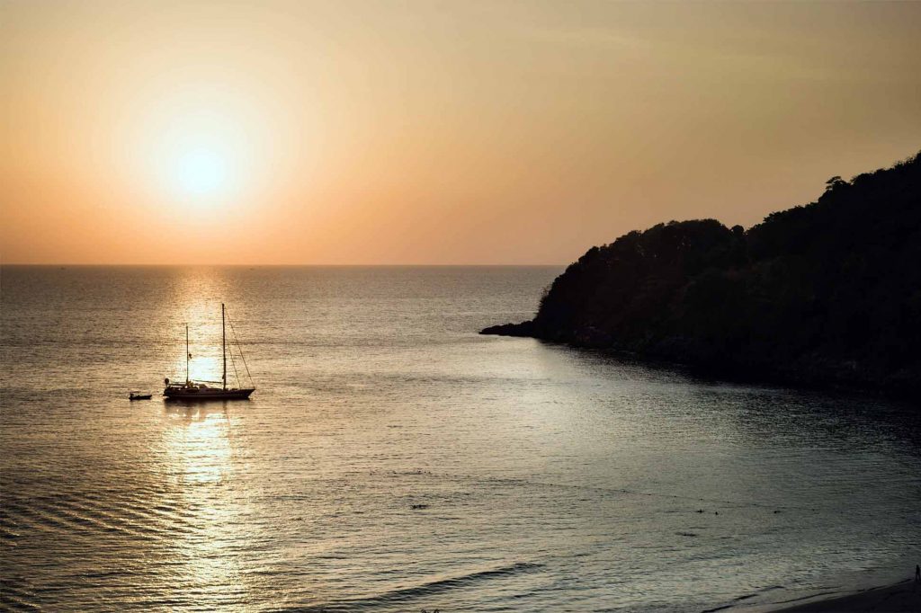 A private boat charter during a trip to Thailand with the parents