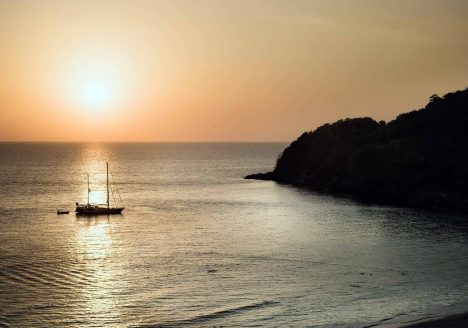 A private boat charter during a trip to Thailand with the parents