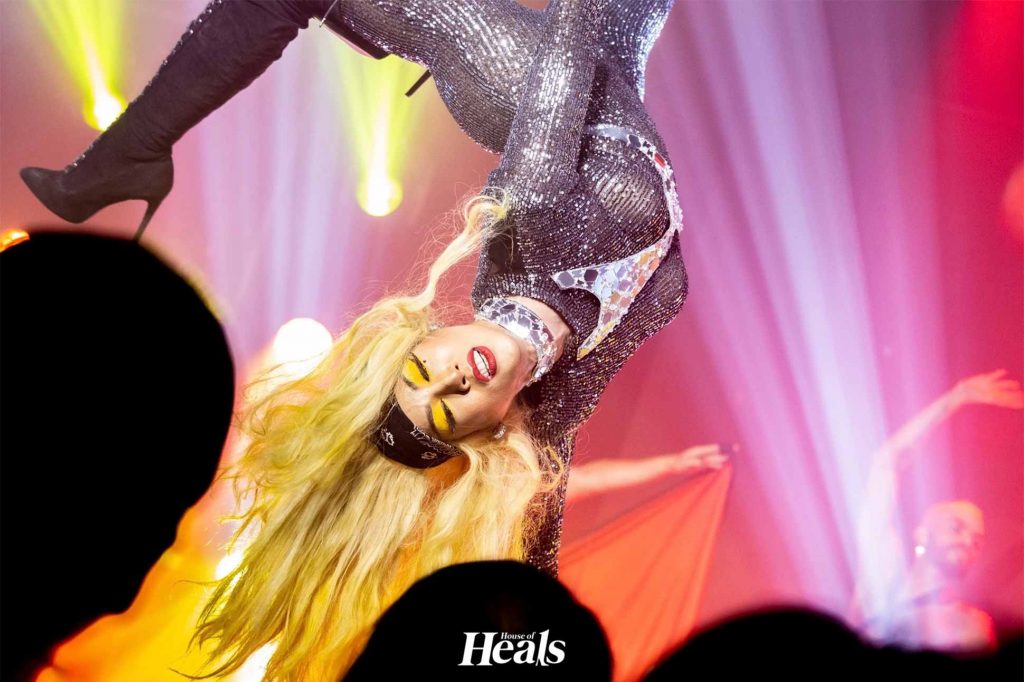 A drag queen performs as Lady Gaga at House of Heals, Bangkok, Thailand