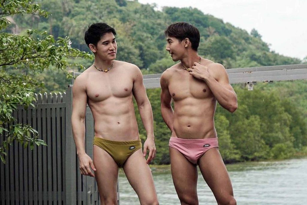 A same-sex couple at a Thai resort, LGBTQ+ Thai influencers on Instagram, Thailand