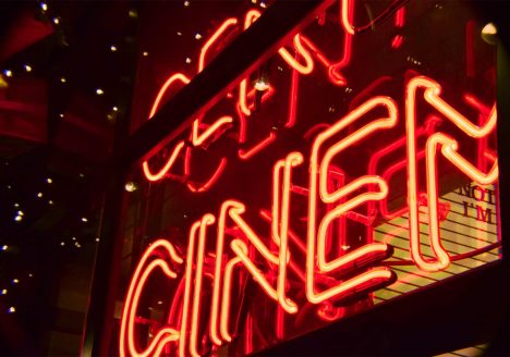 Neon cinema sign, Thai gay films