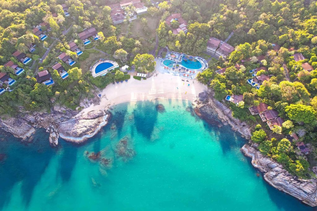 Beachfront view of Garrya Tongsai Bay Samui, Koh Samui, Thailand.