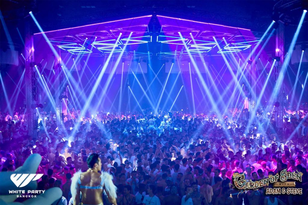 White Party Bangkok overflowing with hundreds of queer partygoers.